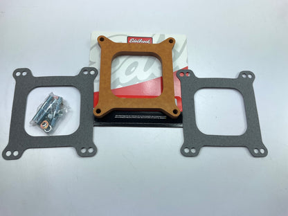 Edelbrock 8724 Carburetor Carb Spacer Open Wood Holley 4150 Series, 1/2'' Thick
