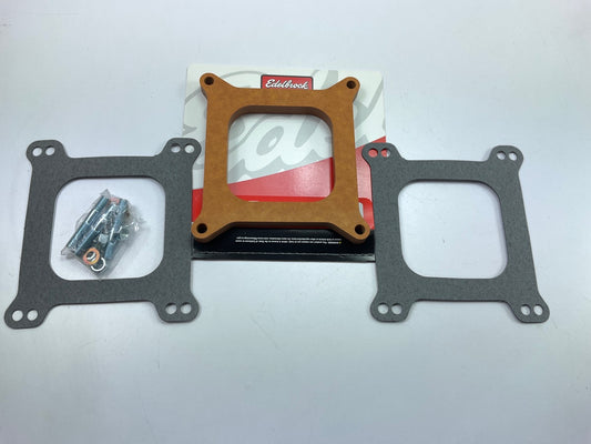 Edelbrock 8724 Carburetor Carb Spacer Open Wood Holley 4150 Series, 1/2'' Thick