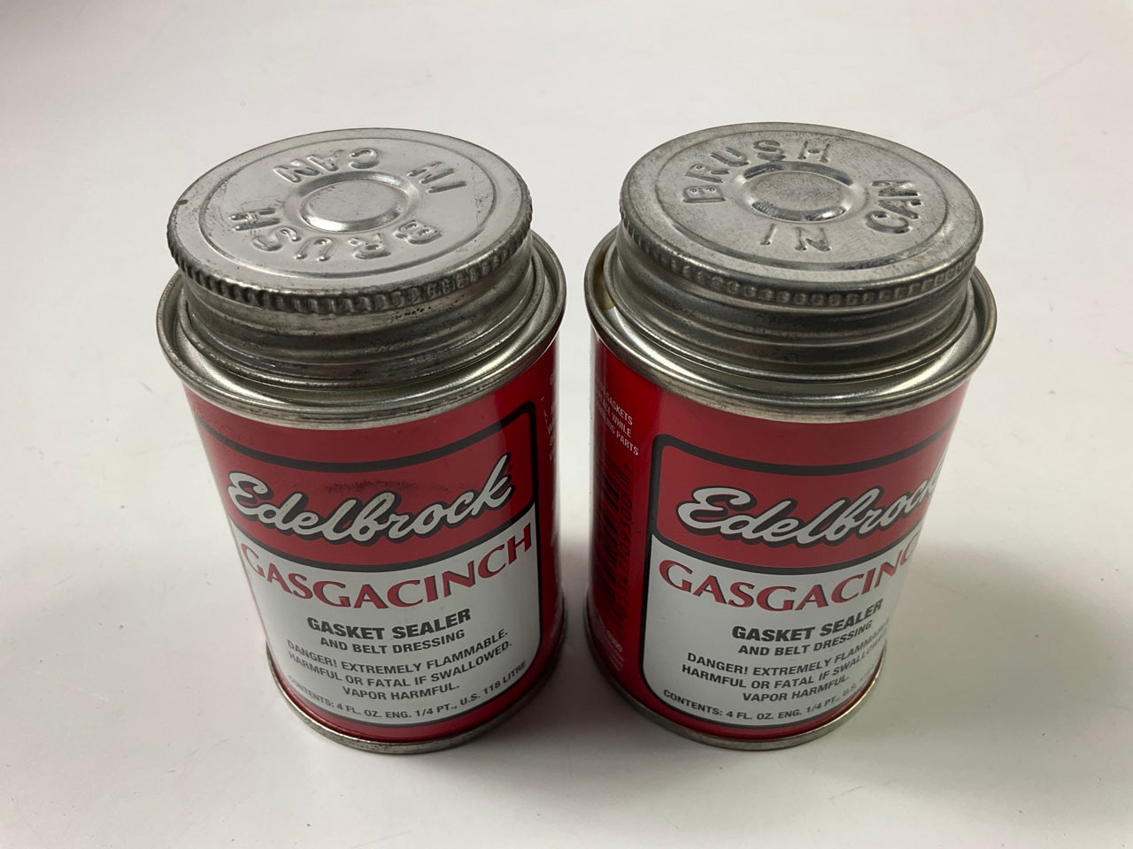 (2) Edelbrock 9300 Gasgacinch Gasket Sealant 4fl Oz