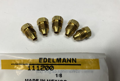 (5) Edelmann 111200 Double Compression Fitting Nut, 1/8'' Tube