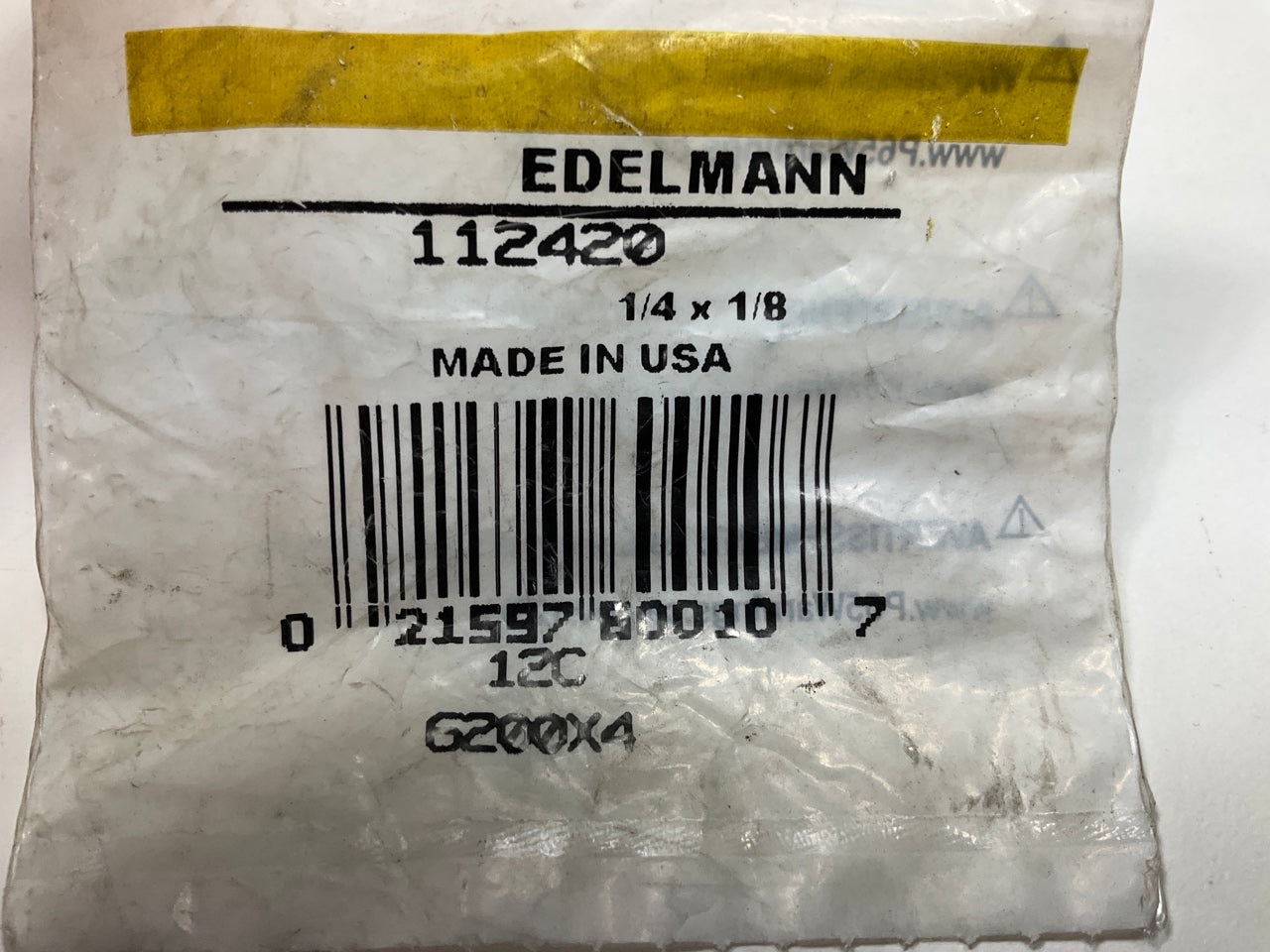 Edelmann 112420 Double Compression Fitting Male Connector, 1/4'' Tube 1/8'' NPT