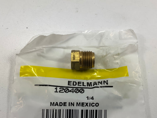 Edelmann 120400 Inverted Flare Tube Solid Plug Fitting, 1/4'' Tube