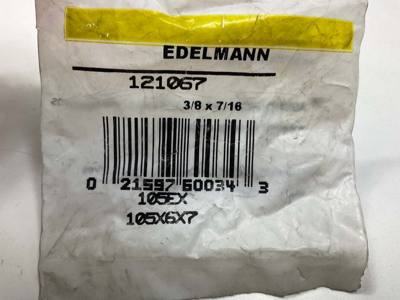 Edelmann 121067 Inverted Flare Tube Steel Nut Fitting, 3/8'' Tube, 7/16'' Thread