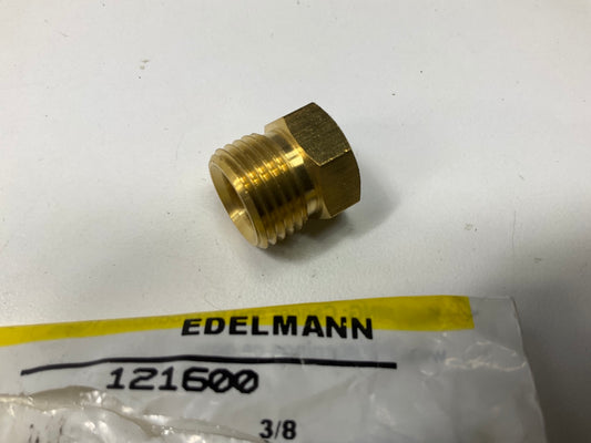 Edelmann 121600 Inverted Flare Tube Fitting Brass Nut, 3/8'' Tube