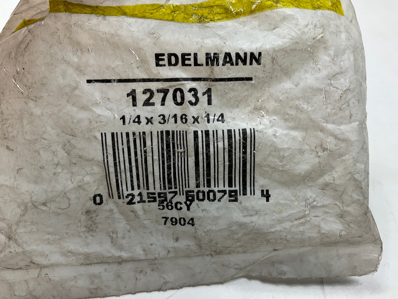 Edelmann 127031 Inverted Flare Trailer Brake Tee Fitting, 1/4'' X 3/16'' X 1/4''