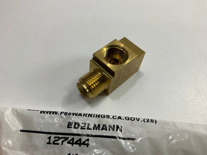 Edelmann 127444 Inverted Flare Trailer Brake Tee 1/4'' F X 1/4'' F X 1/4'' M Thread
