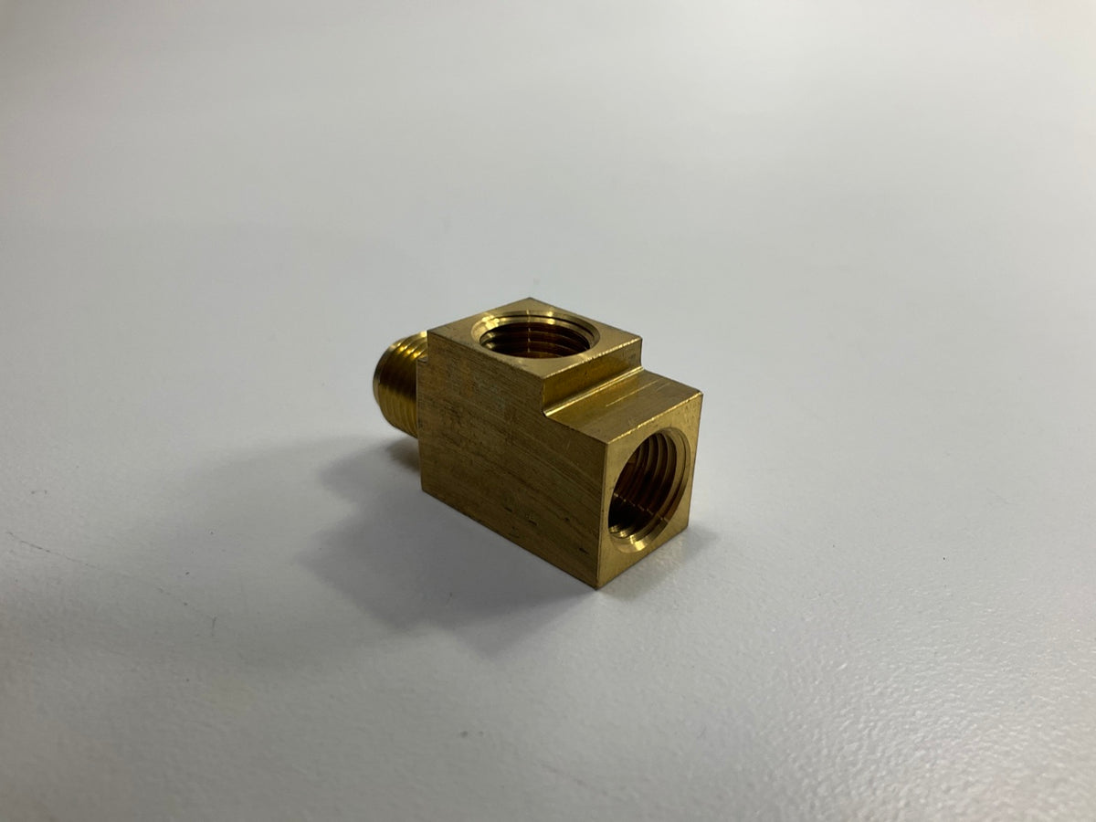 Edelmann 127444 Inverted Flare Trailer Brake Tee 1/4'' F X 1/4'' F X 1/4'' M Thread