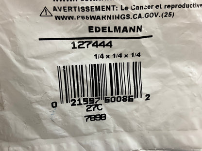 Edelmann 127444 Inverted Flare Trailer Brake Tee 1/4'' F X 1/4'' F X 1/4'' M Thread
