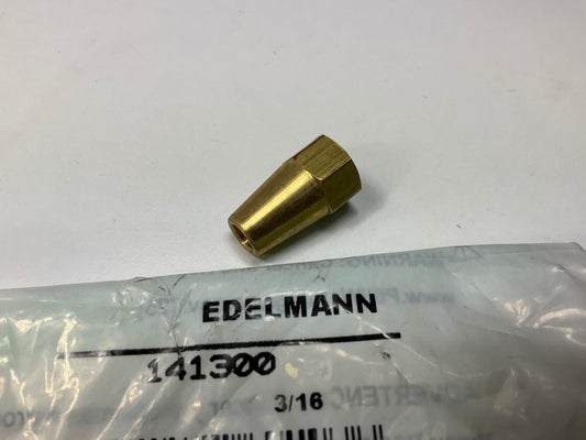 Edelmann 141300 SAE 45 Degree Flared Tube Long Nut Fitting, 3/16'' Tube