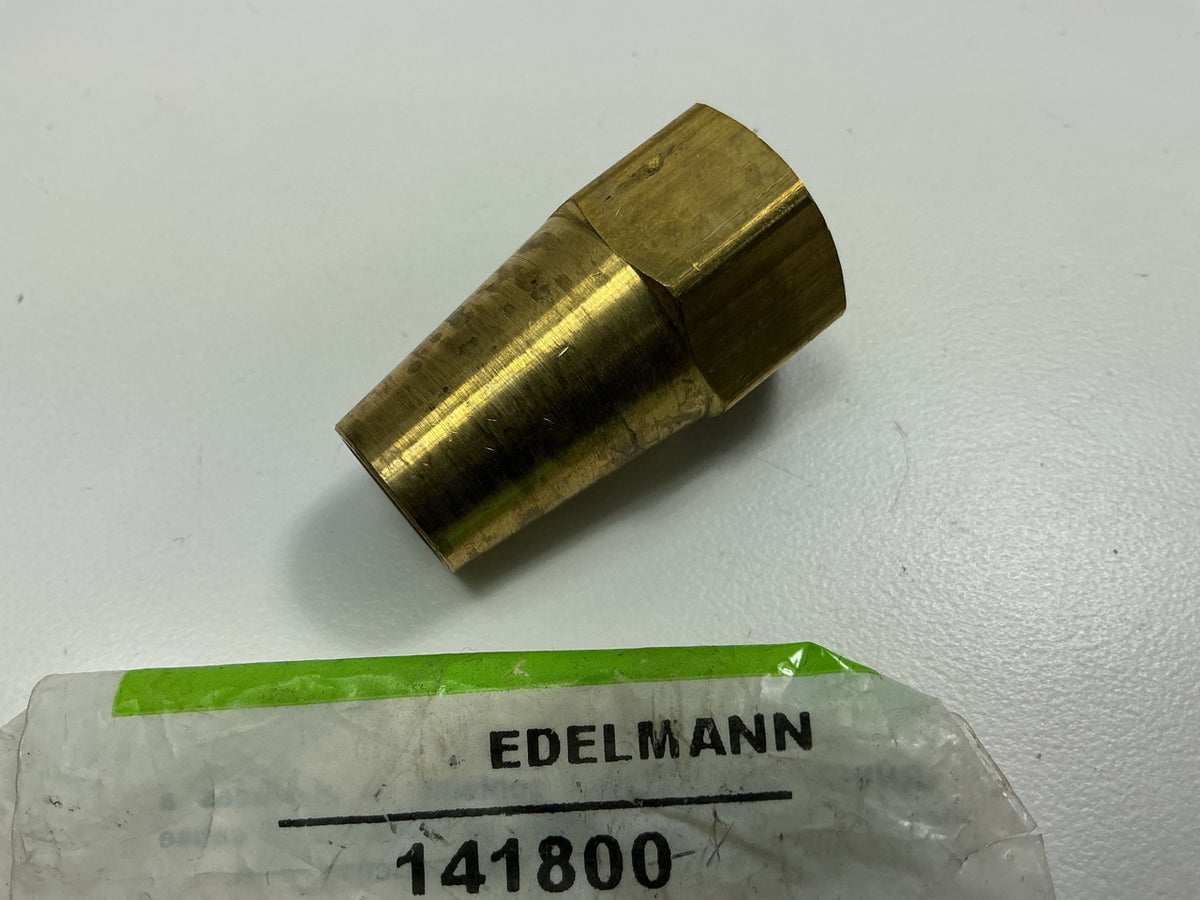 Edelmann 141800 SAE 45 Degree Flared Tube Long Nut Fitting 1/2'' Tube