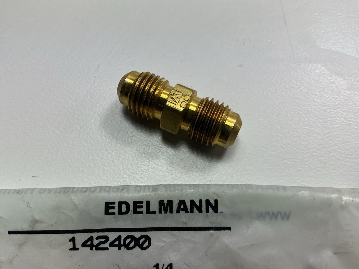 Edelmann 142400 SAE 45 Degree Flared Tube Union Fitting 1/4'' Tube Size
