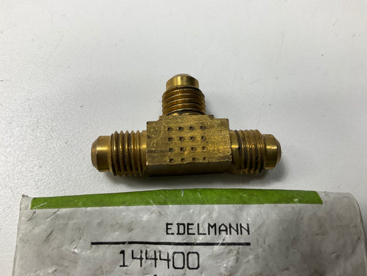 Edelmann 144400 SAE 45 Degree Flared Tube Union Tee Fitting, 1/4'' Tube