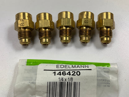 (5) Edelmann 146420 SAE 45 Degree Flared Tube Female Fitting 1/4'' Tube 1/8'' FNPT