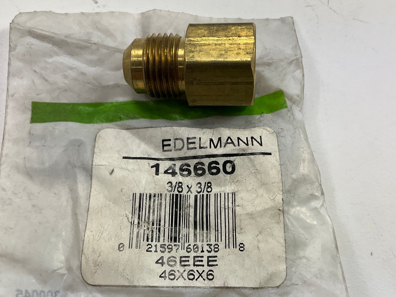 Edelmann 146660 SAE 45 D Flared Male 3/8'' Tube X 3/8'' Female NPT Adapter Fitting