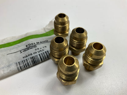 (5) Edelmann 148620 45 Degree Flared Tube Fitting 3/8'' Tube 1/8'' Pipe Thread