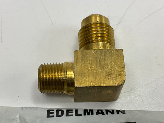 Edelmann 149520 SAE 5/16 Tube 1/2-20 To 1/8'' Male NPT 90 Degree Adapter Fitting