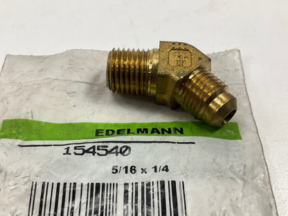 Edelmann 154540 SAE 45 Degree To NPT Adapter Fitting 5/16'' SAE To 1/4'' Male NPT