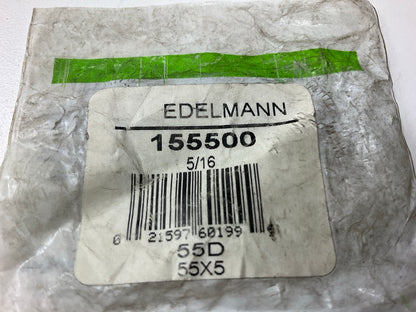 (5) Edelmann 155500 SAE 45 Degree Flared Union Elbow Fitting, 5/16'' Tube