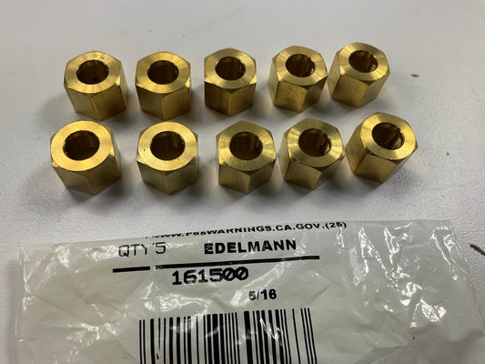 (5) Edelmann 161500 Compression Nut Fitting 5/16'' Tube Size