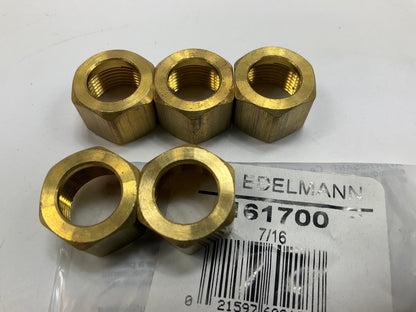 (5) Edelmann 161700 Compression Fitting Nut, 7/16'' Tube