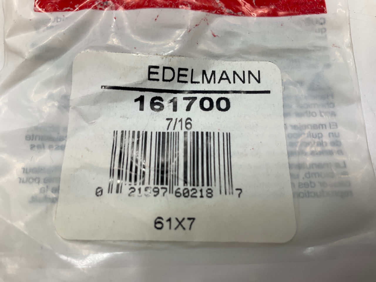 (5) Edelmann 161700 Compression Fitting Nut, 7/16'' Tube