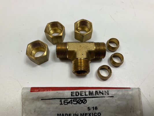 Edelmann 164500 Union Tee Compression Fitting, 5/16'' Tube