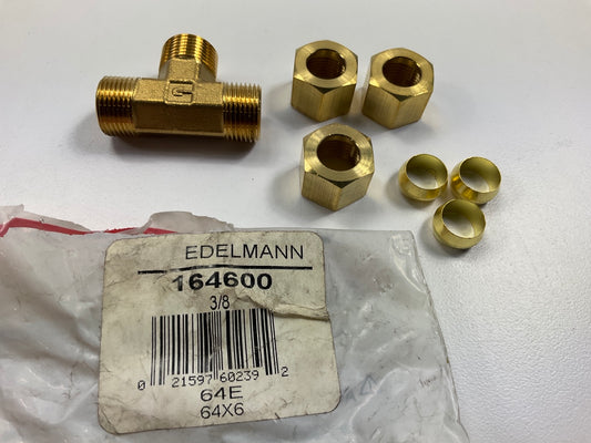 Edelmann 164600 Compression Fitting Union Tee Fitting, 3/8'' Tube