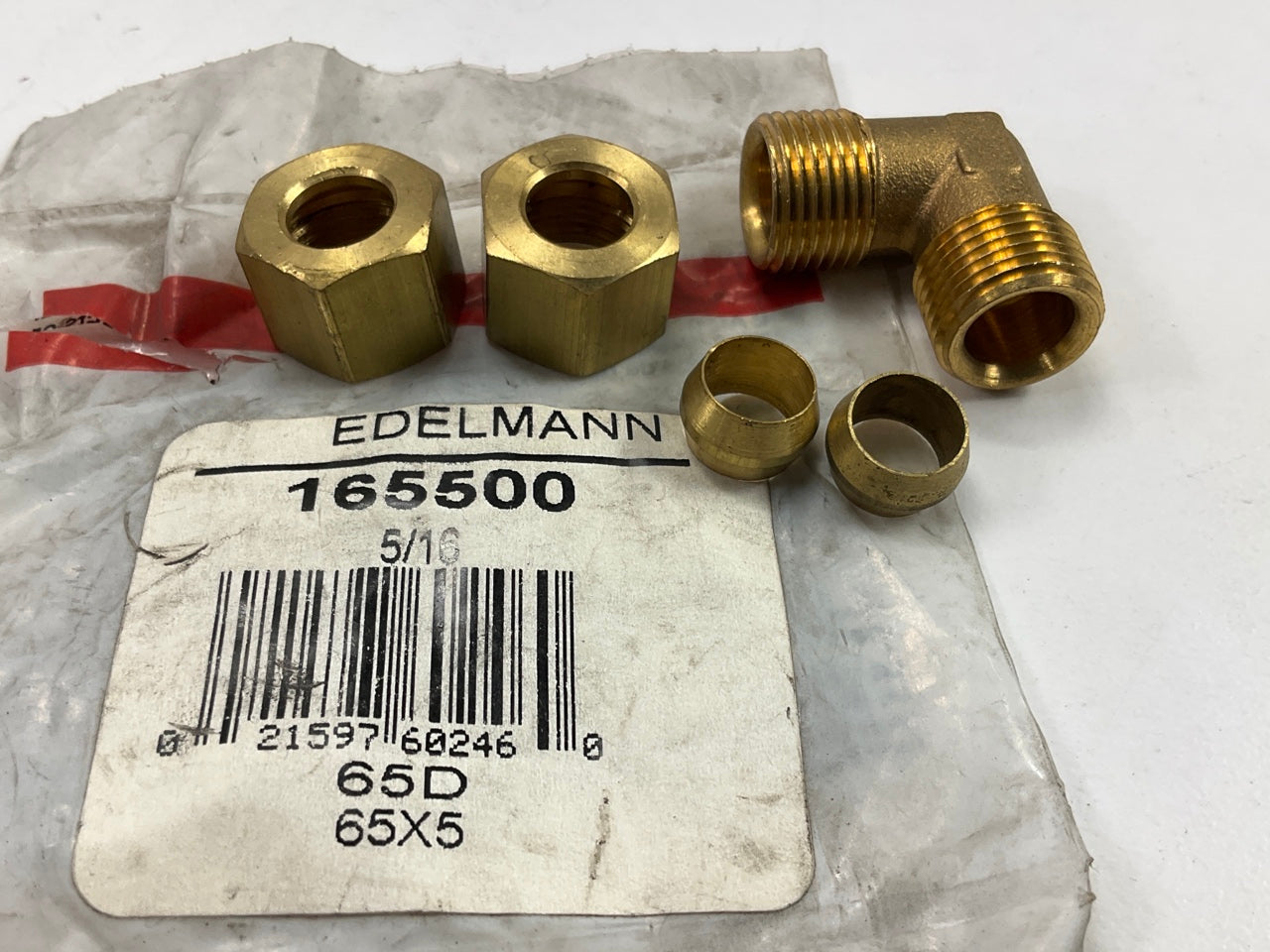 Edelmann 165500 Union Elbow Compression Fitting, 90 Degree, 5/16'' Tube