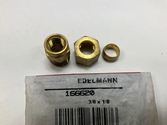 Edelmann 166620 Female Connector Compression Fitting, 3/8'' Tube, 1/8'' FNPT