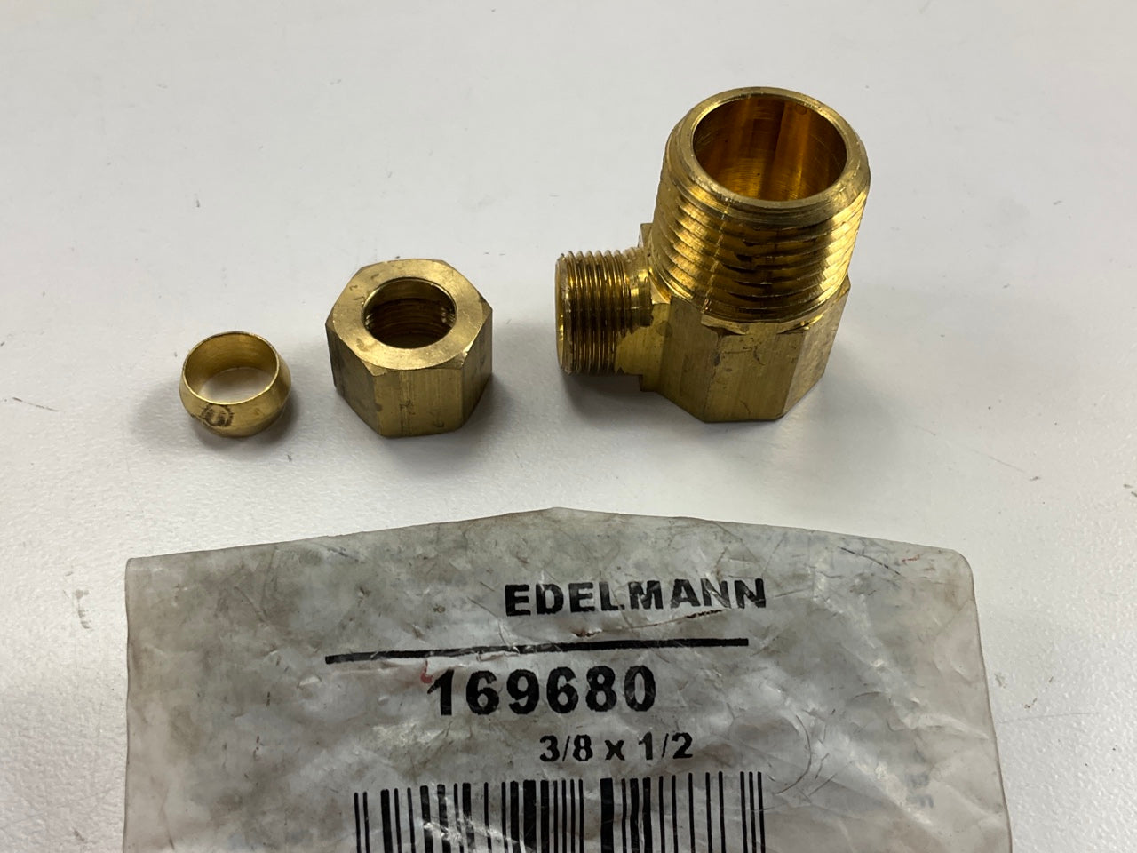 Edelmann 169680 Compression Fitting Male 90 Deg Elbow 3/8'' Tube X 1/2'' Pipe