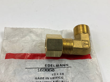 Edelmann 169860 Hydraulic 1/2'' Tube X 3/8 Pipe Thread 90 Deg. Male Elbow Fitting