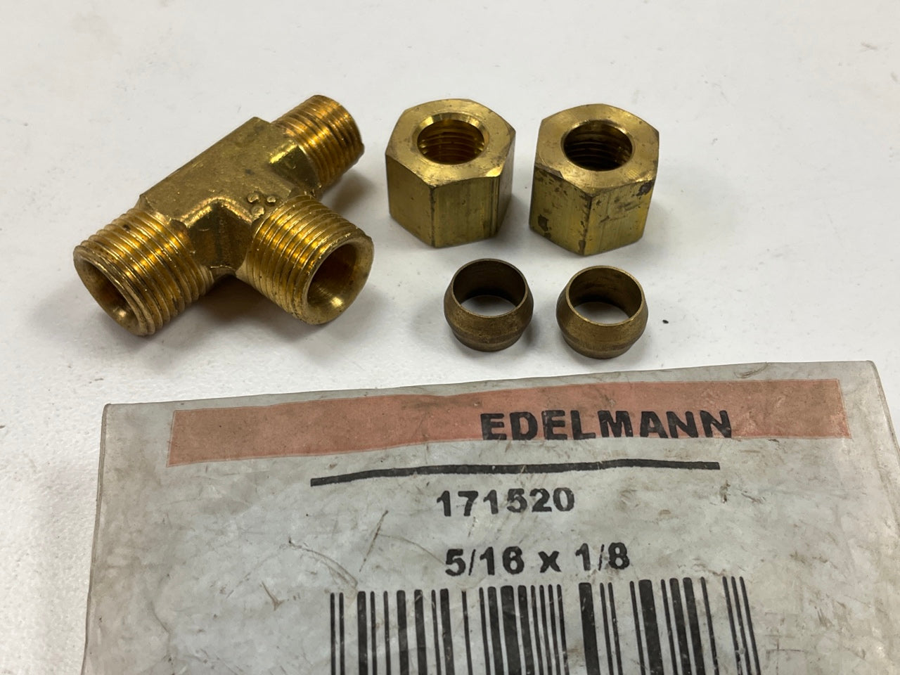 Edelmann 171520 Male Run Tee Compression Fitting, 5/16'' Tube X 1/8'' Pipe