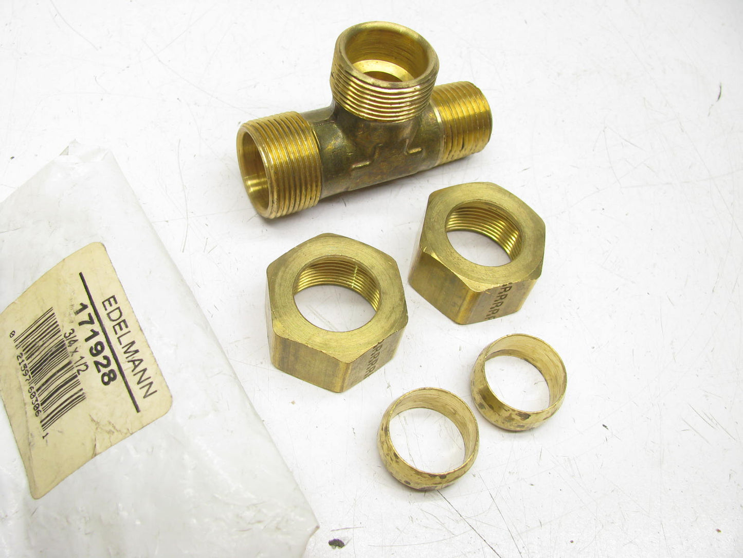 Edelmann 171928  3/4'' X 1/2'' X 1/2''  Power Steering T Adapter Tee Fitting Split