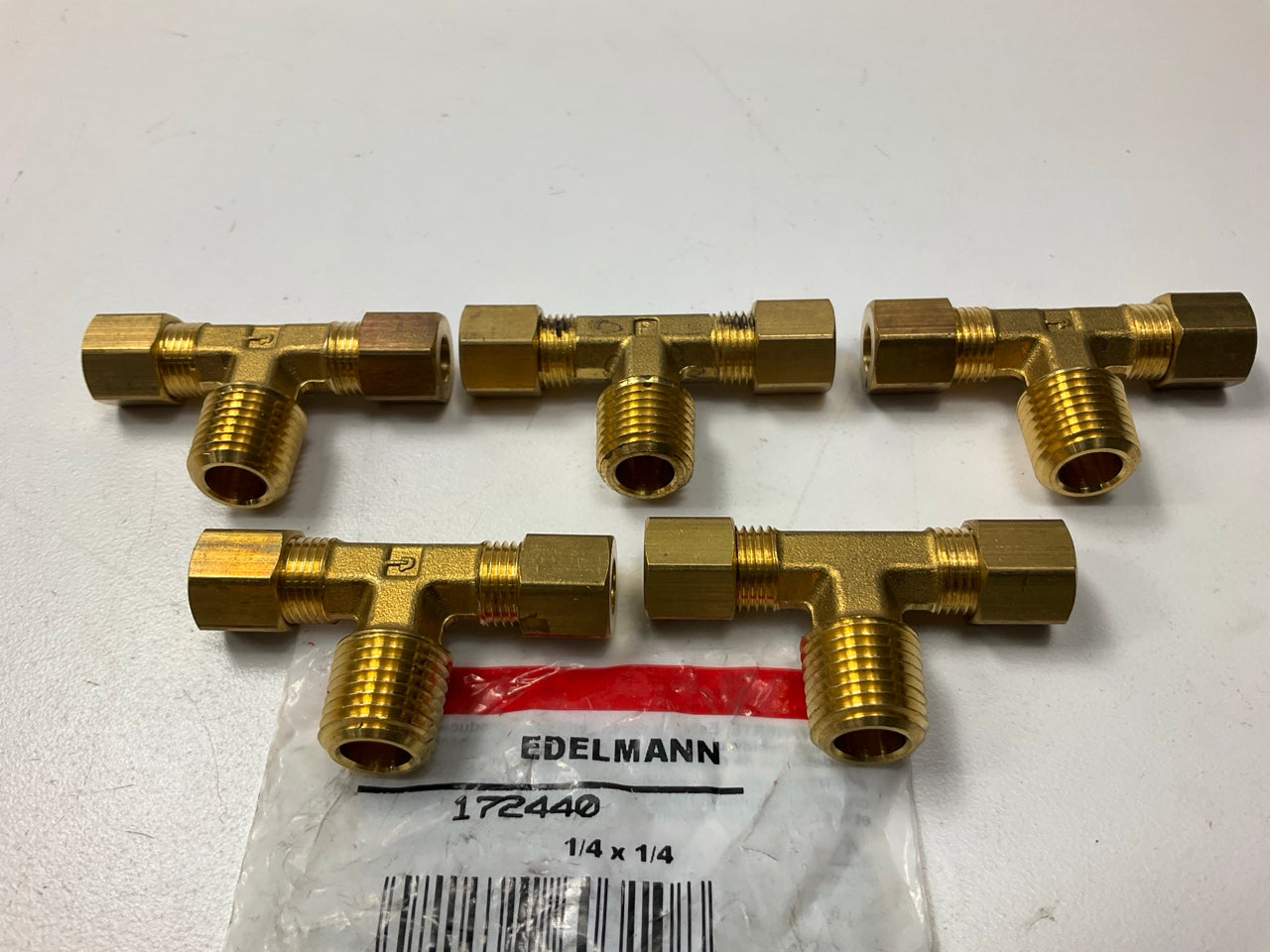 (5) Edelmann 172440 Male Branch Compression Fitting Tee - 1/4''