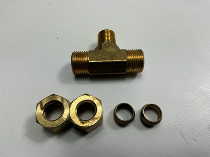 Edelmann 172520 Brass Compression Branch Tee Fitting 5/16'' Tube X 1/8'' MNPT
