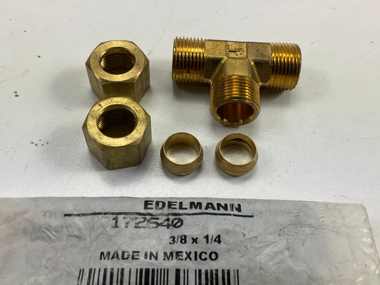 Edelmann 172640 Male Branch Tee Compression Fitting, 3/8'', 3/8'', 1/4'' NPT Male