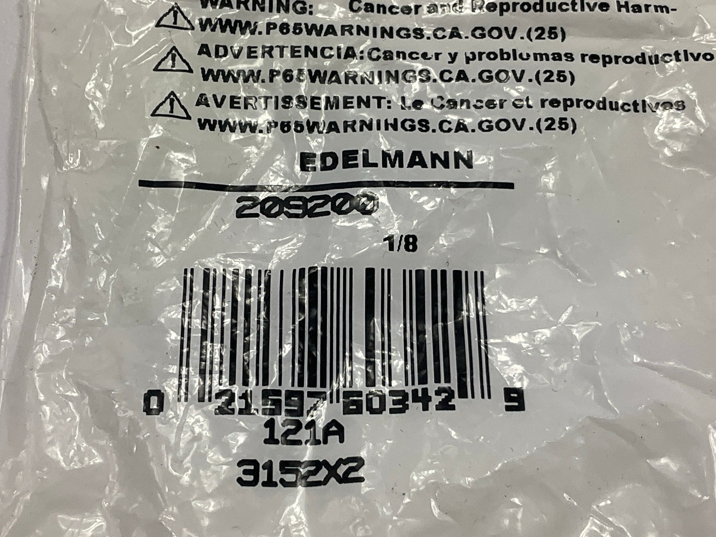 (5) Edelmann 209200 1/8'' Brass Hex Head Male Thread Pipe Plug Fittings