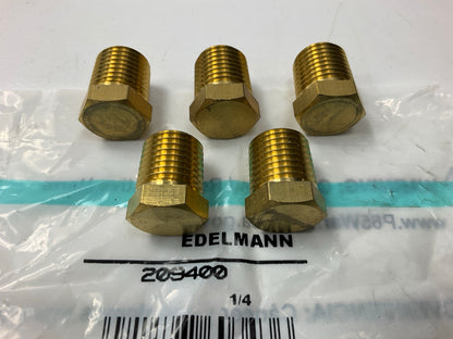 (5) Edelmann Pipe Thread Hex Head Plug Fitting 1/4'' Pipe Thread