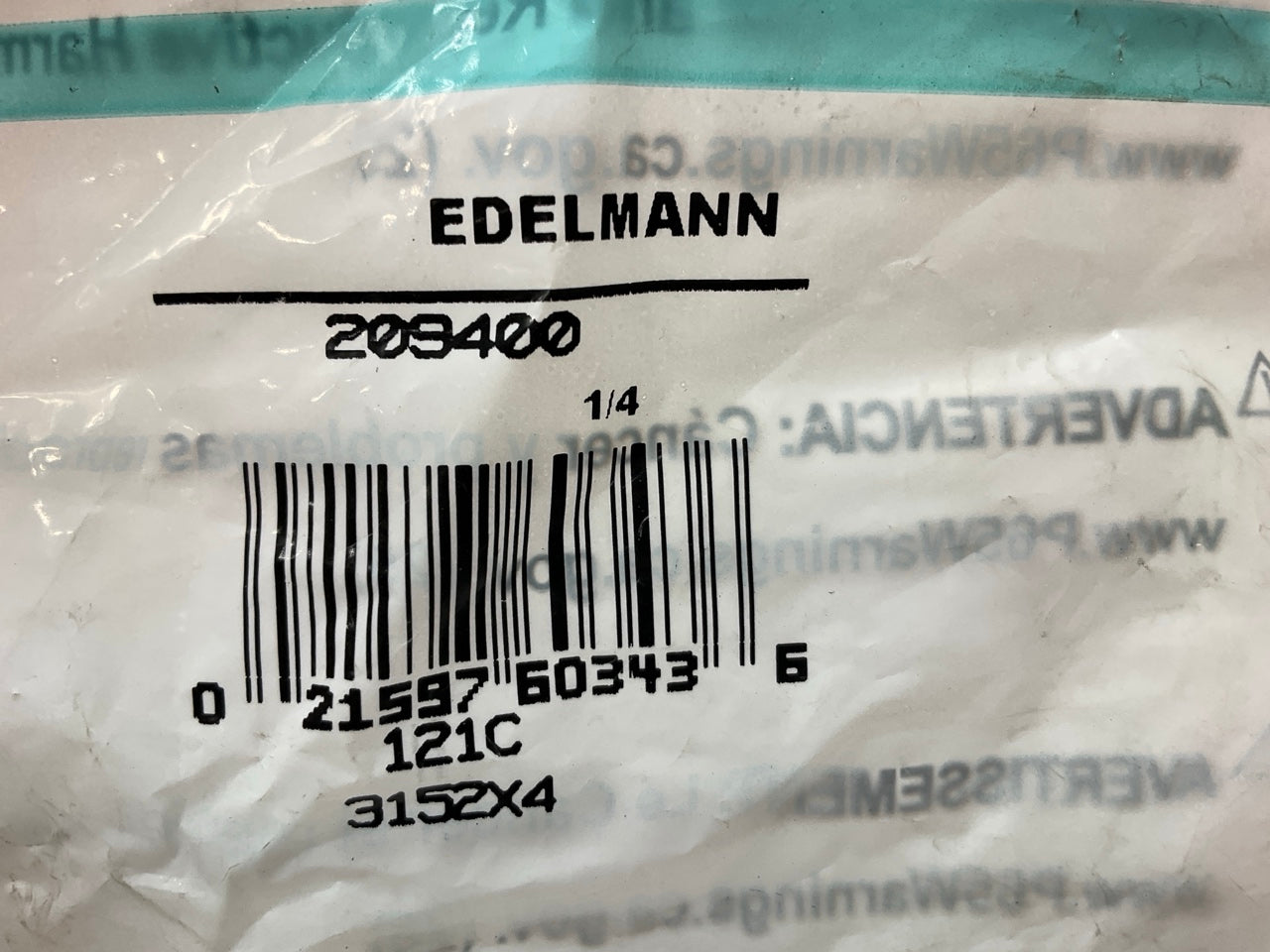(5) Edelmann Pipe Thread Hex Head Plug Fitting 1/4'' Pipe Thread