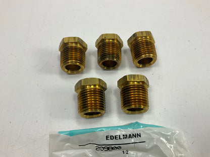 (5) Edelmann 209800 - 1/2'' Hex Head Pipe Plug Thread Fittings