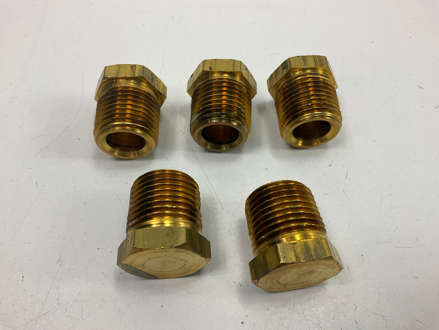 (5) Edelmann 209800 - 1/2'' Hex Head Pipe Plug Thread Fittings