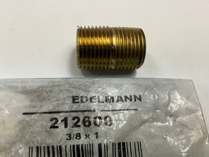 Edelmann 212600 Close Nipple Pipe Thread Fitting, 3/8'' Pipe Thread, 1'' Long