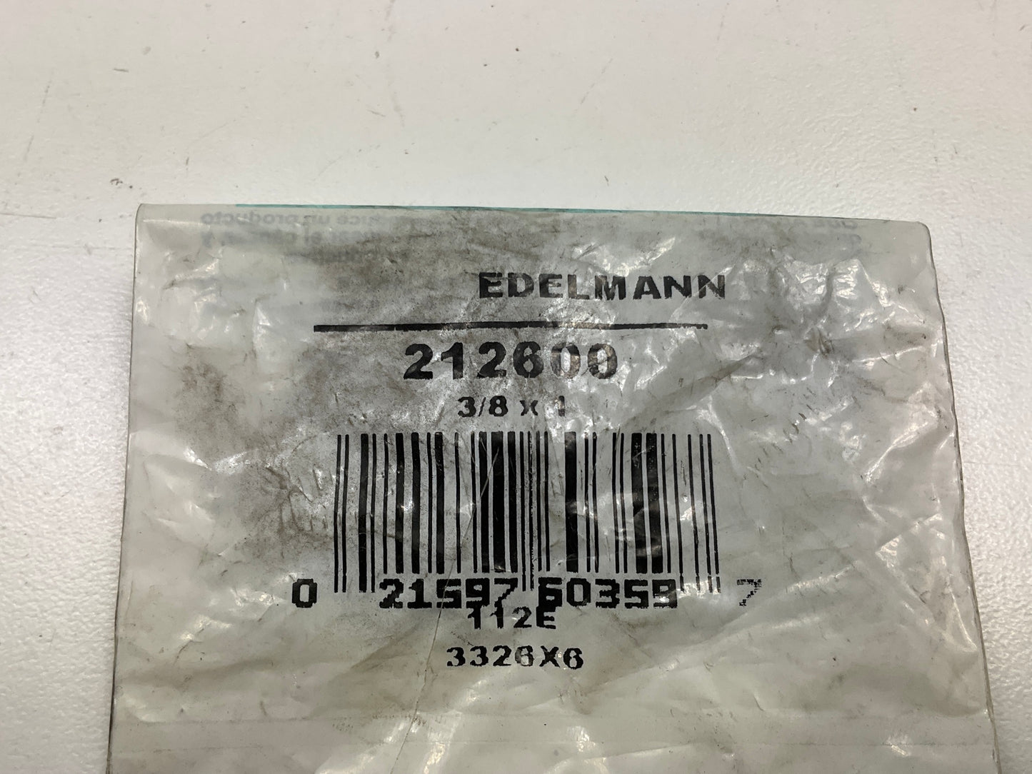 Edelmann 212600 Close Nipple Pipe Thread Fitting, 3/8'' Pipe Thread, 1'' Long