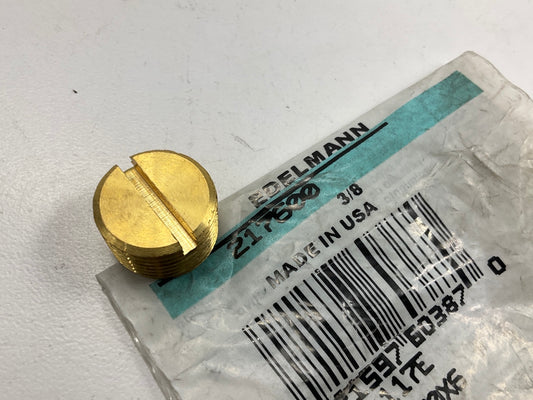 Edelmann 217600 Pipe Thread Slotted Plug - 3/8'' MNPT