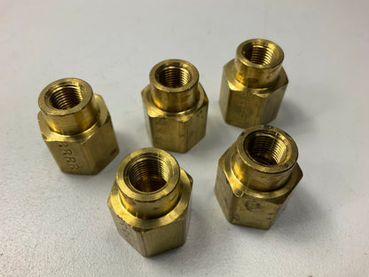(5) Edelmann 219420 Brass Reducer Coupler Fitting - 1/4'' X 1/8''