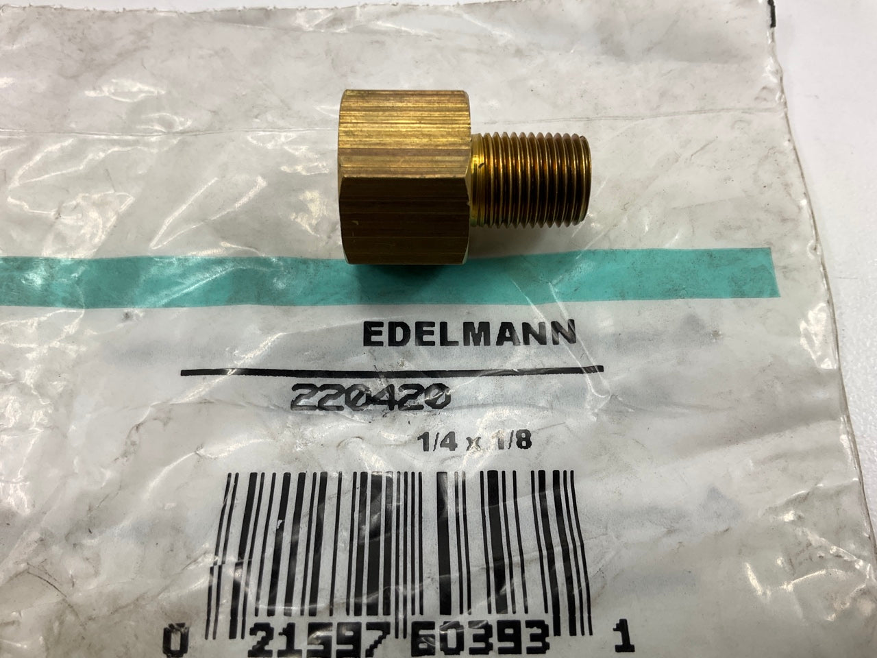 Edelmann 220420 Pipe Thread Fitting Adapter 1/4'' Female X 1/8'' Male