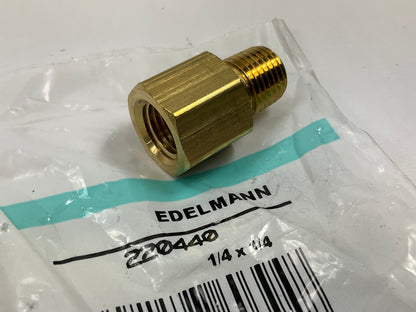 Edelmann 220440 Brass Pipe Thread Adapter - 1/4'' Female NPT X 1/4'' Male NPT