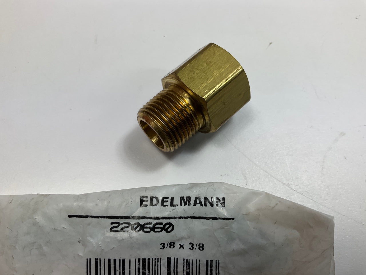 Edelmann 220660 Pipe Thread Adapter Fitting, 3/8'' FNPT X 3/8'' MNPT