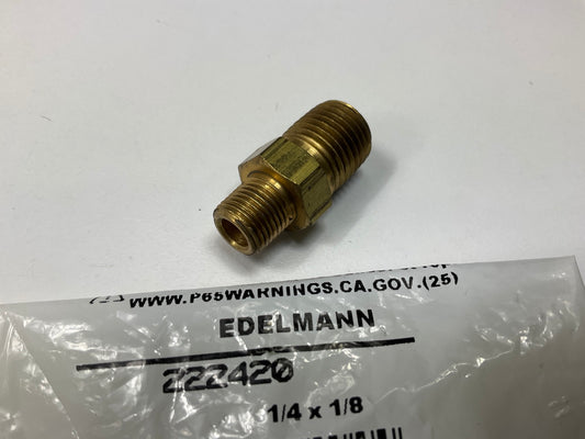 Edelmann 222420 Hex Nipple Pipe Thread Fitting, 1/4'' MNPT X 1/8'' MNPT