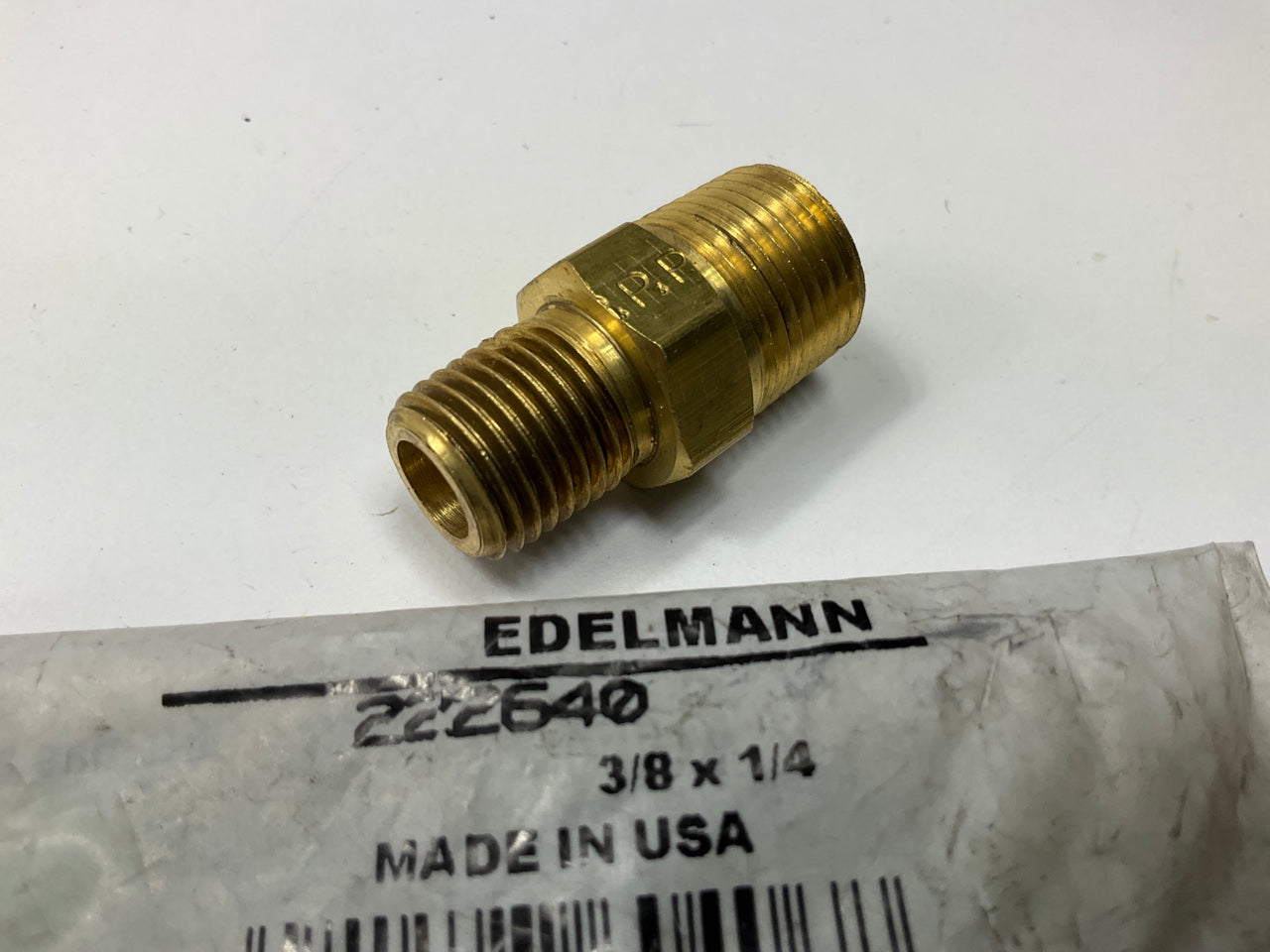 Edelmann 222640 Hex Nipple Pipe Thread Fitting 3/8'' X 1/4'' Pipe Thread